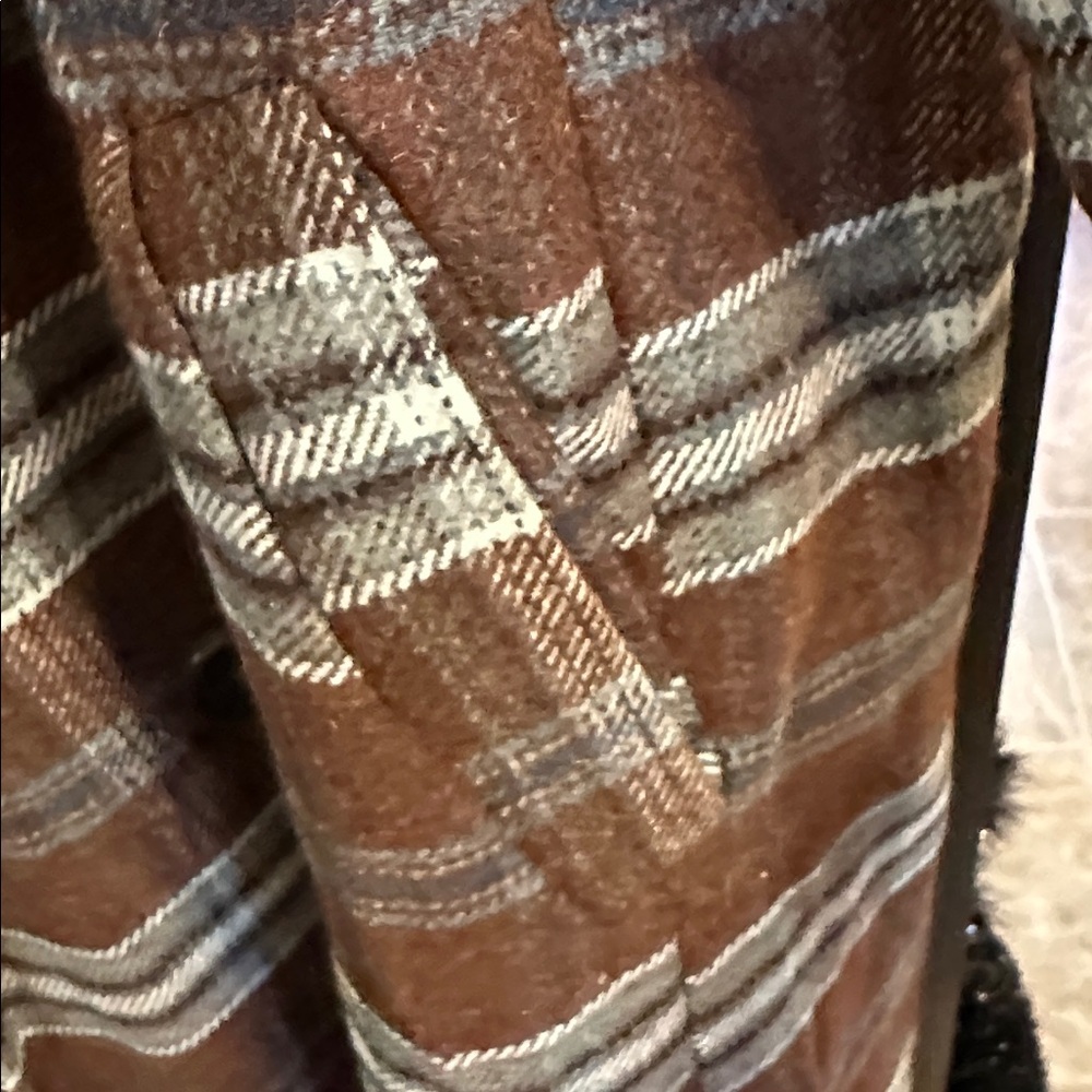 NWT Davi &Dani Brown Plaid Double-Breasted Coat - Picture 5 of 7
